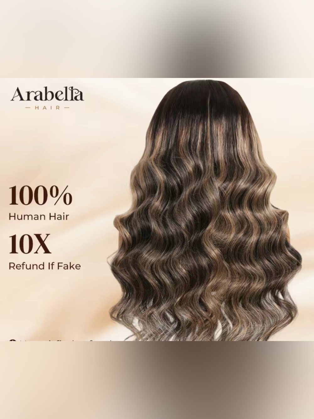 Wavy Human Hair Extension - Ash Brown Ombre